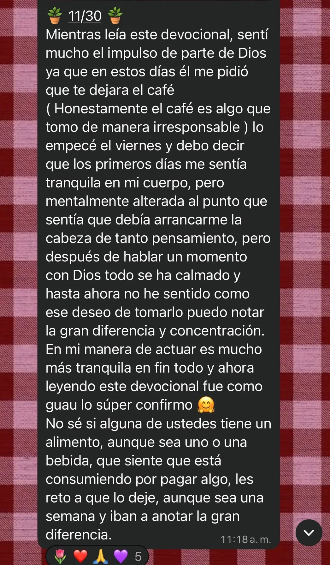 Testimonio 4 de una participante
