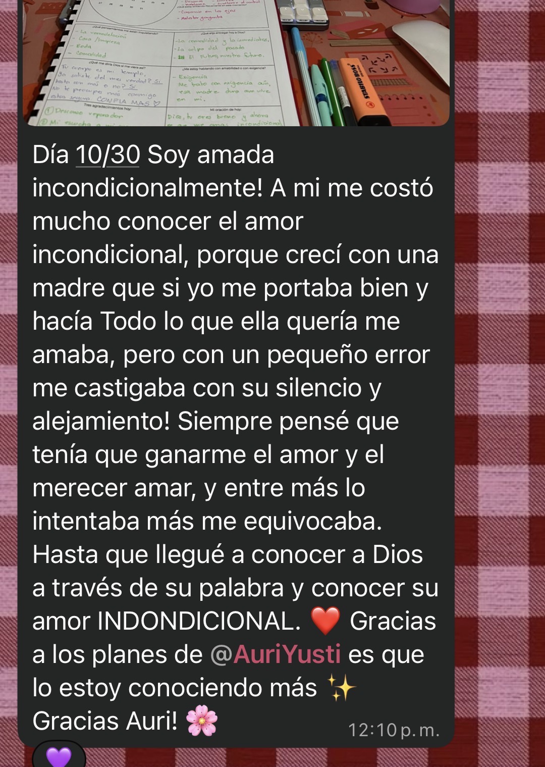 Testimonio 8 de una participante