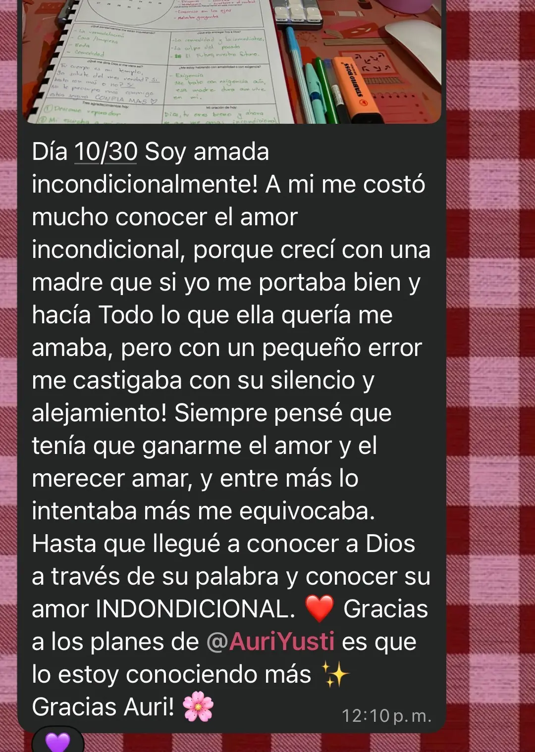 Testimonio 8 de una participante